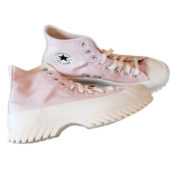 Converse CTAS Lugged 2.0 Hi Platform Barely Rose Sneakers - Picture 8 of 8